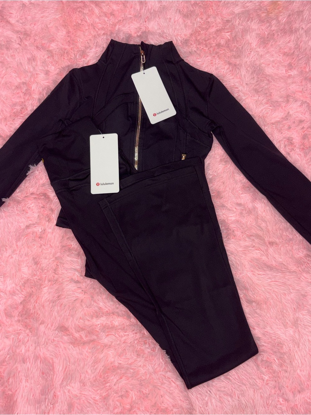 lululemon Athletic  Black Long-Sleeve Zip-Front